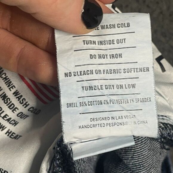 Barbell Apparel Jeans Mens 32 (Fits 30x32) Blue Athletic Fit Dark Wash Stretch - Picture 7 of 16